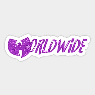 worldwide wutang purple Sticker